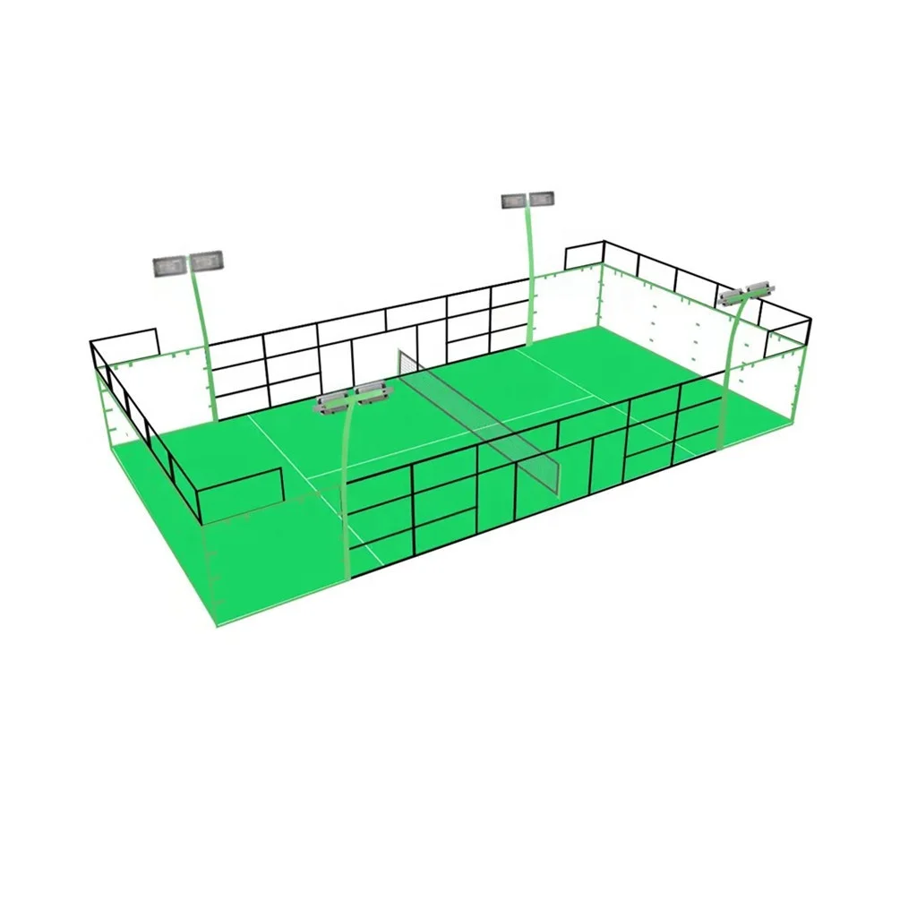 Padel court indoor outdoor padel grass turf panoramic padel tennis court