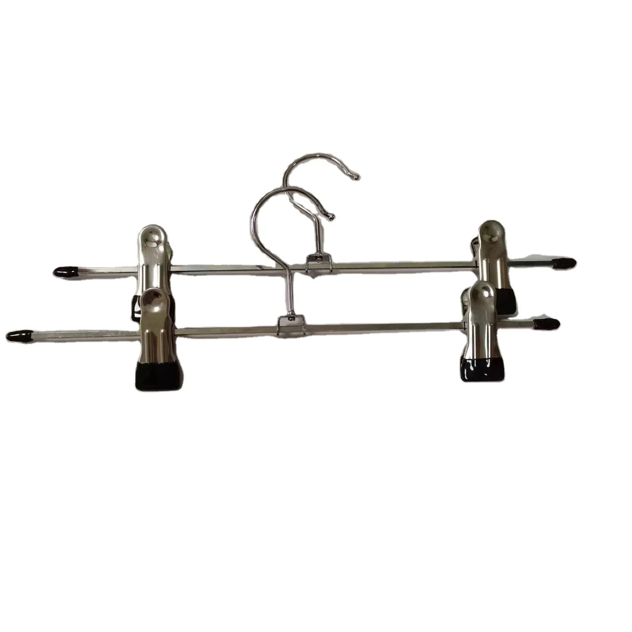 High Quality Good Price Metal Pants Hanger Trouser Skirt Display Hanger With Two Adjustable Clips For Clothing Store