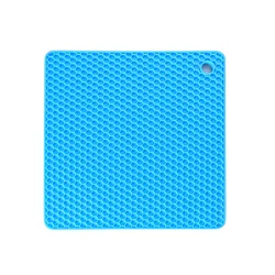 Square Honeycomb Non-slip Heat-Resistant Silicone Mats Bowl Pad Pot Holder Thicken Insulation Table Placemat Home Desktop Decor