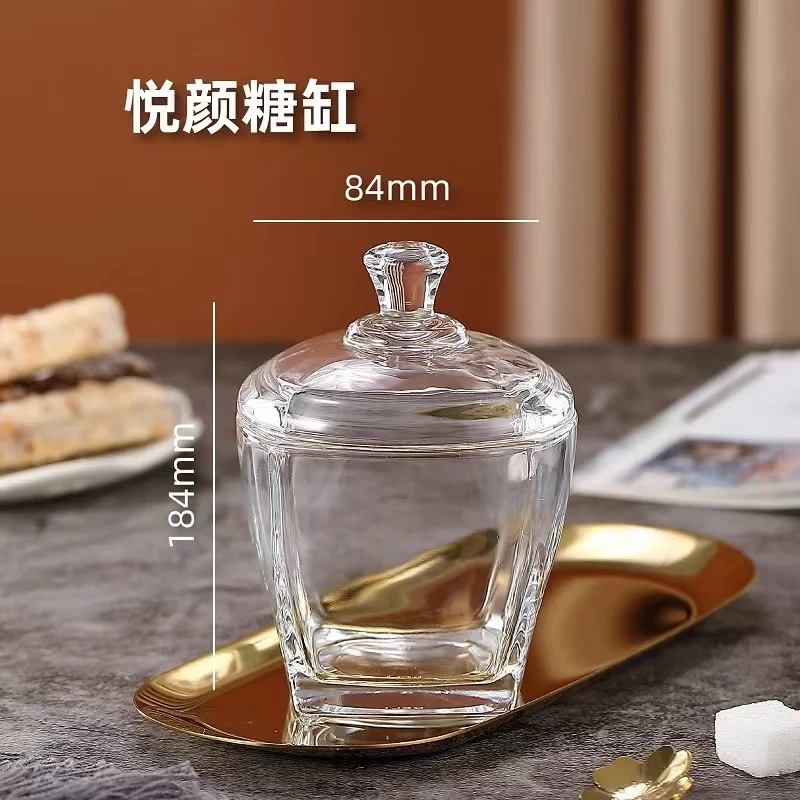New Design Exquisite Glass Jars Sugar Pot Small Gift Boxes For Sweets Clear Glass Candy Storage Jar
