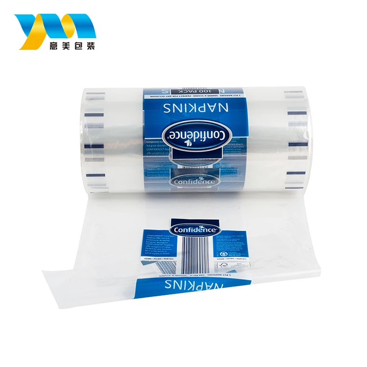 Custom printed high quality ldpe plastic tissue toilet paper plastic packaging bags