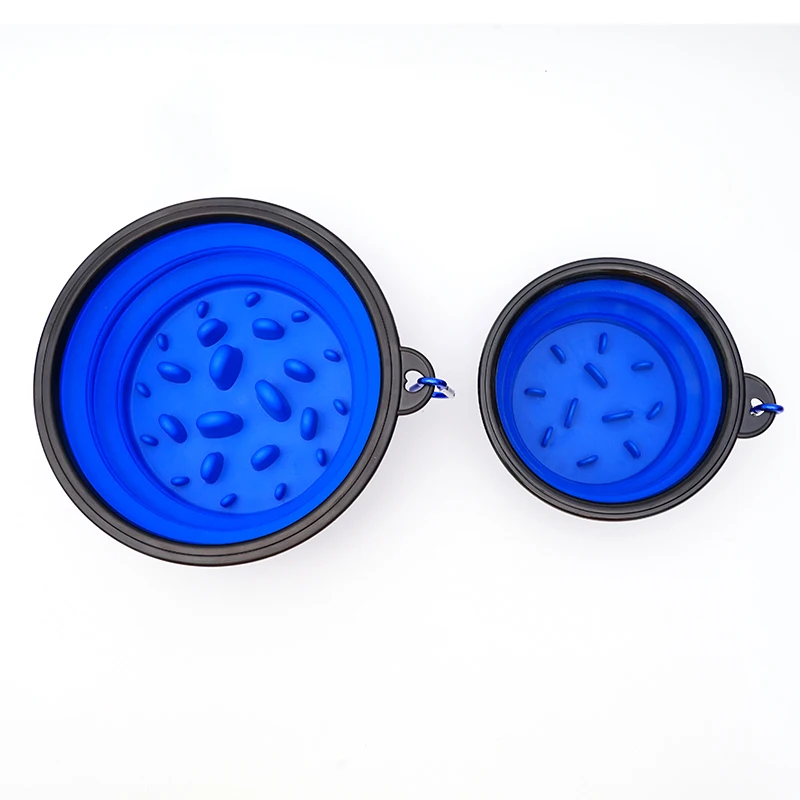 Factory Price Portable Anti-choking Collapsible Pet Dog Food Water Feeding Slow Feeder Travel Bowl