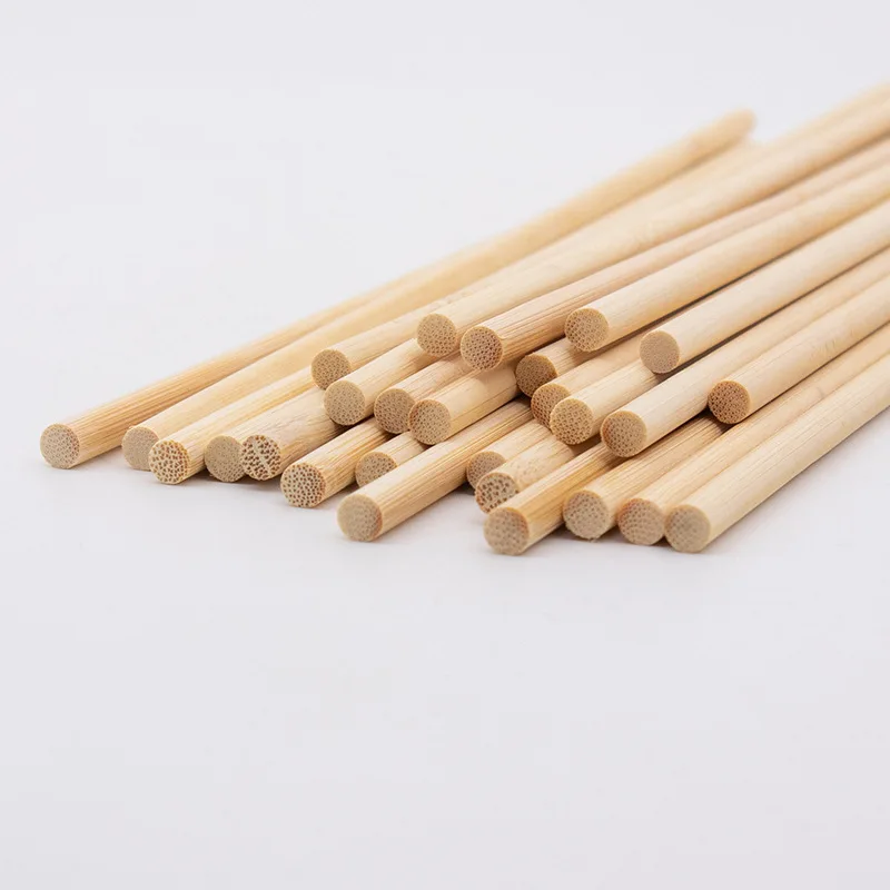 Natural round roasted potatoes ball stir cheap craft  sticks wholesale one - time round raw wooden lollipop sticks bulk