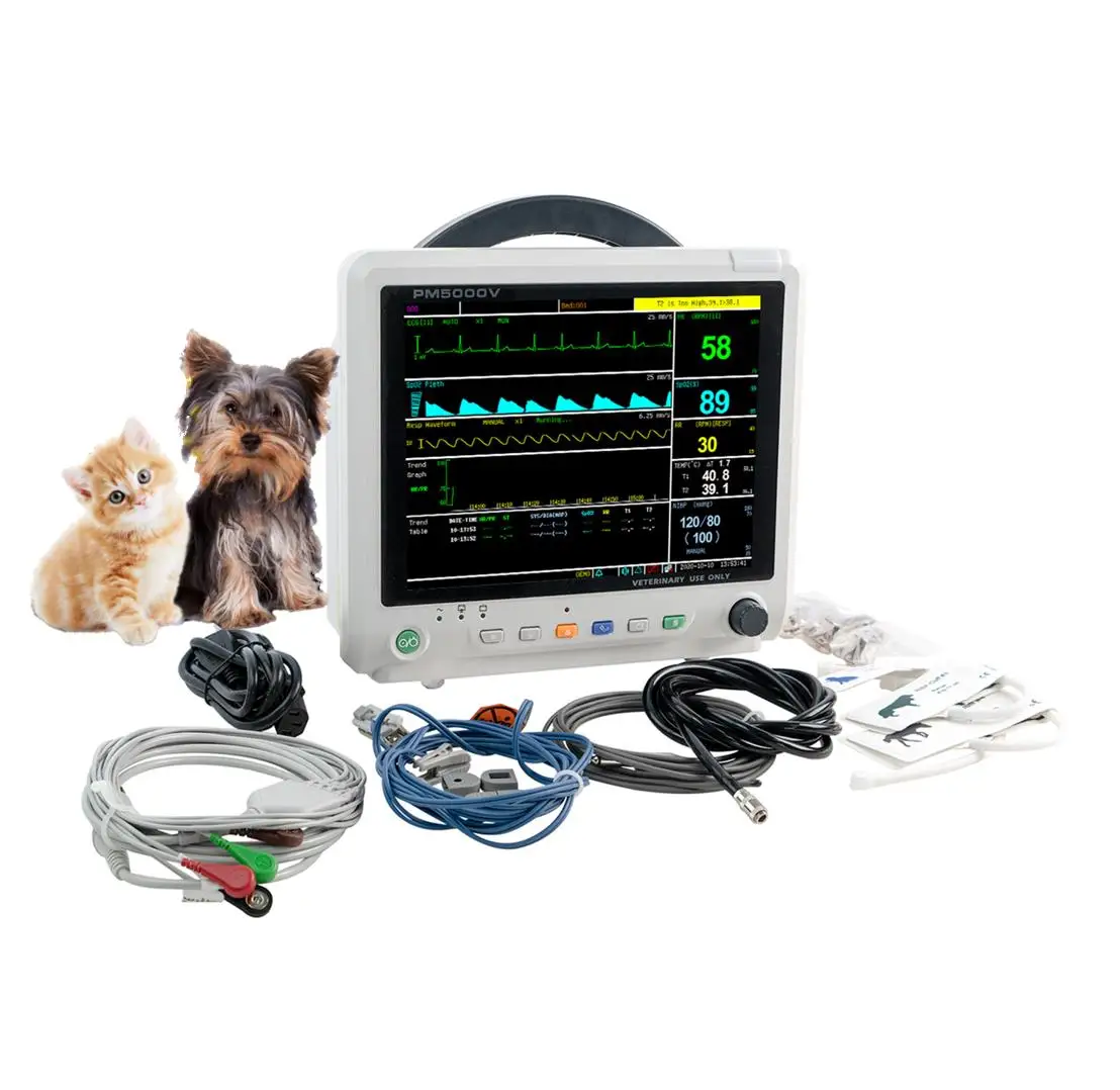 PM5000V Veterinary Multiparameter Patient Monitor for Cat, Dog and Horse