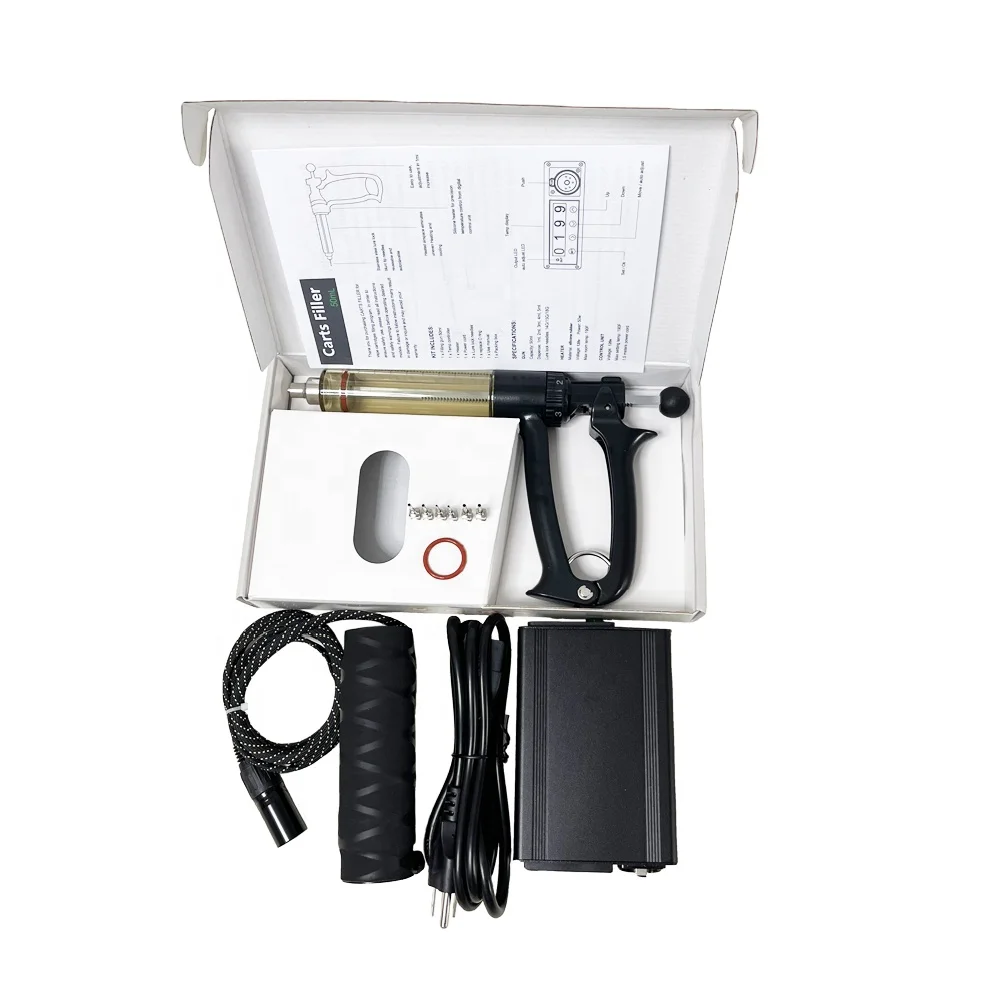 110v/220v Portable Syringes Filling Machine Hand Held Tube Thick Oil Liquid Filling Gun