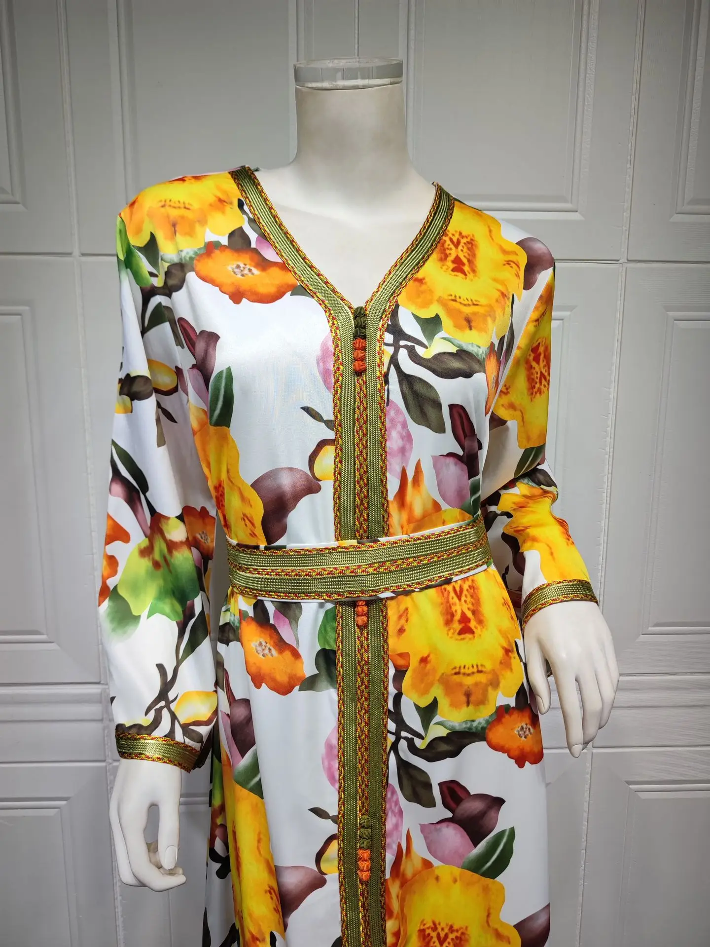 Islamic clothing Arabic women Turkey Dubai beautiful long print dress robe for Muslim wear Traditional Muslim Clothing&Accessori