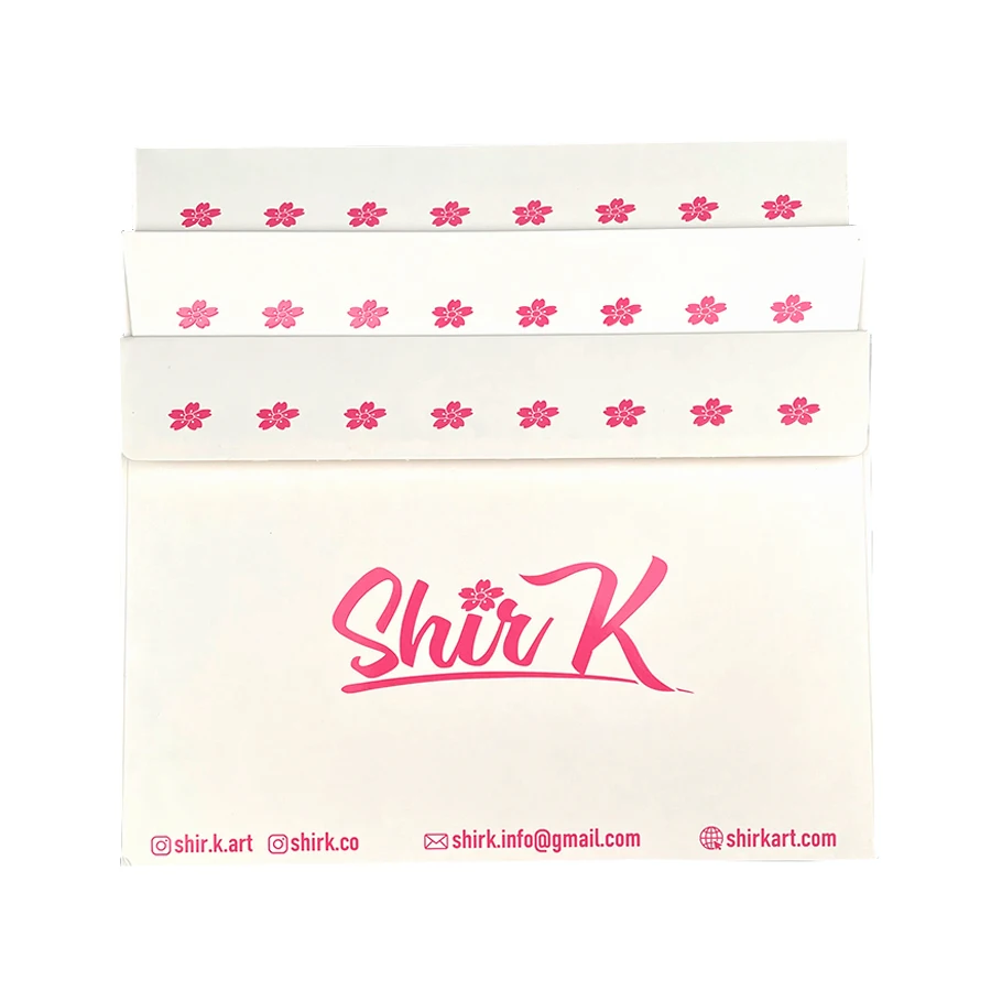 A4 A5 A6 Foldable Custom Color Print Stamping Logo Small Cardboard Envelope for Picture Photo