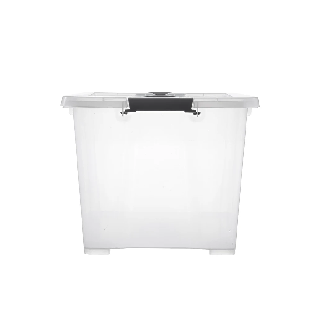 New 30L transparent clear plastic clothes toys snacks storage box with lid
