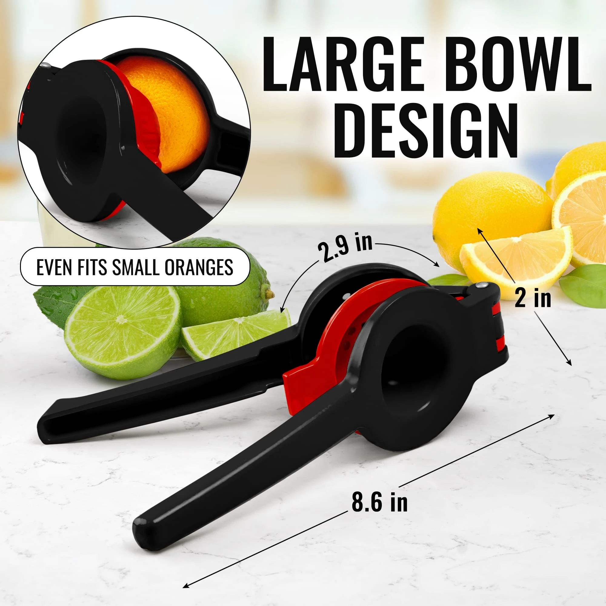 TRES wholesale 2024 new home products 2 in 1 black flat foldable stainless steel manual Hand press lemon squeezer Citrus Juicer
