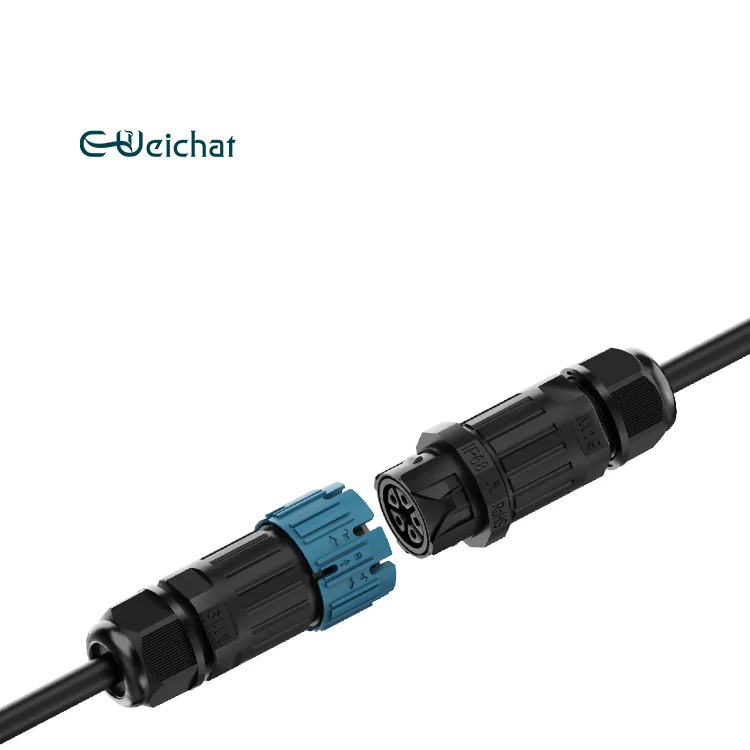 EW-M19MF Power Male Female Plug Waterproof Connector Cable Connector For Easy LED Lighting Connect
