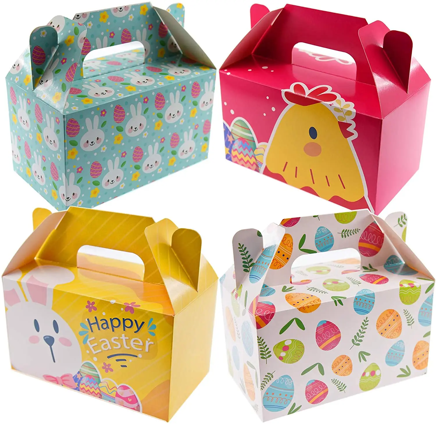 Яйцо Кролик цыпленок красочный пакет бумажная коробка для Пасхальной корзины наполнители подарки на вечеринку