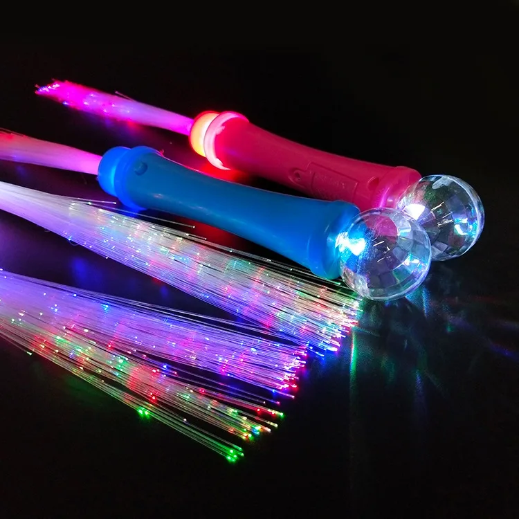 Wholesale Promotional Light Up LED Fiber Optic Wand Magic Stick Led Fairy Stick Light Promotion Gift Use