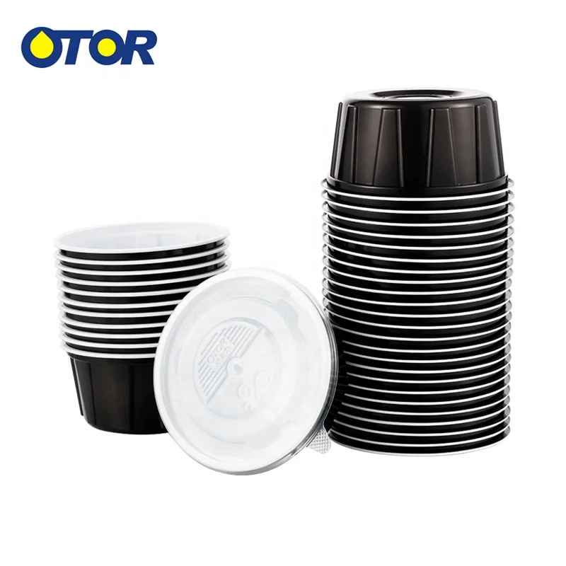 OTOR 20oz Disposable Round Container Sets with Lids Travel Lunch Box Dessert Fruit Storage