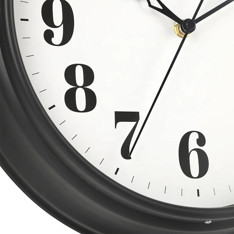 12 inch quartz analog silent non ticking round shape modern design wall clock