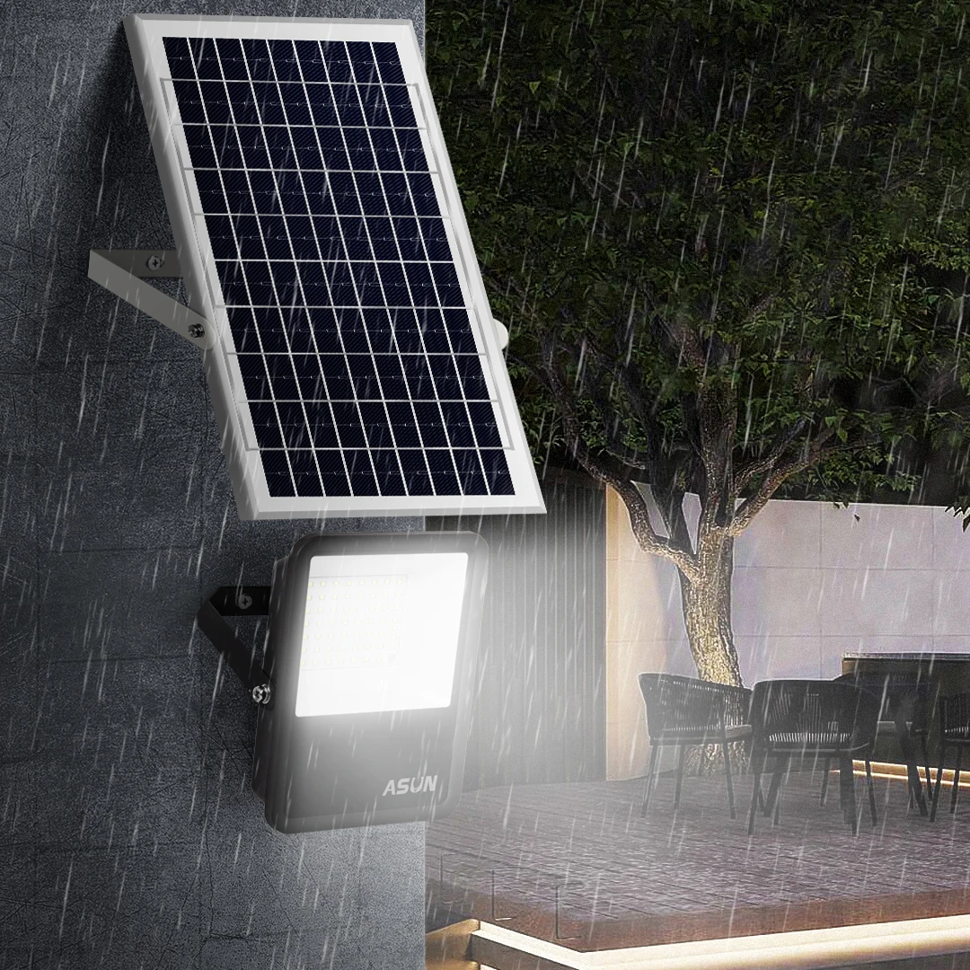 LED 28w 100w  150w IP65 Outdoor courtyard LED Solar Floodlight solar LED Projection Light with Monocrystalline Silicon Panel