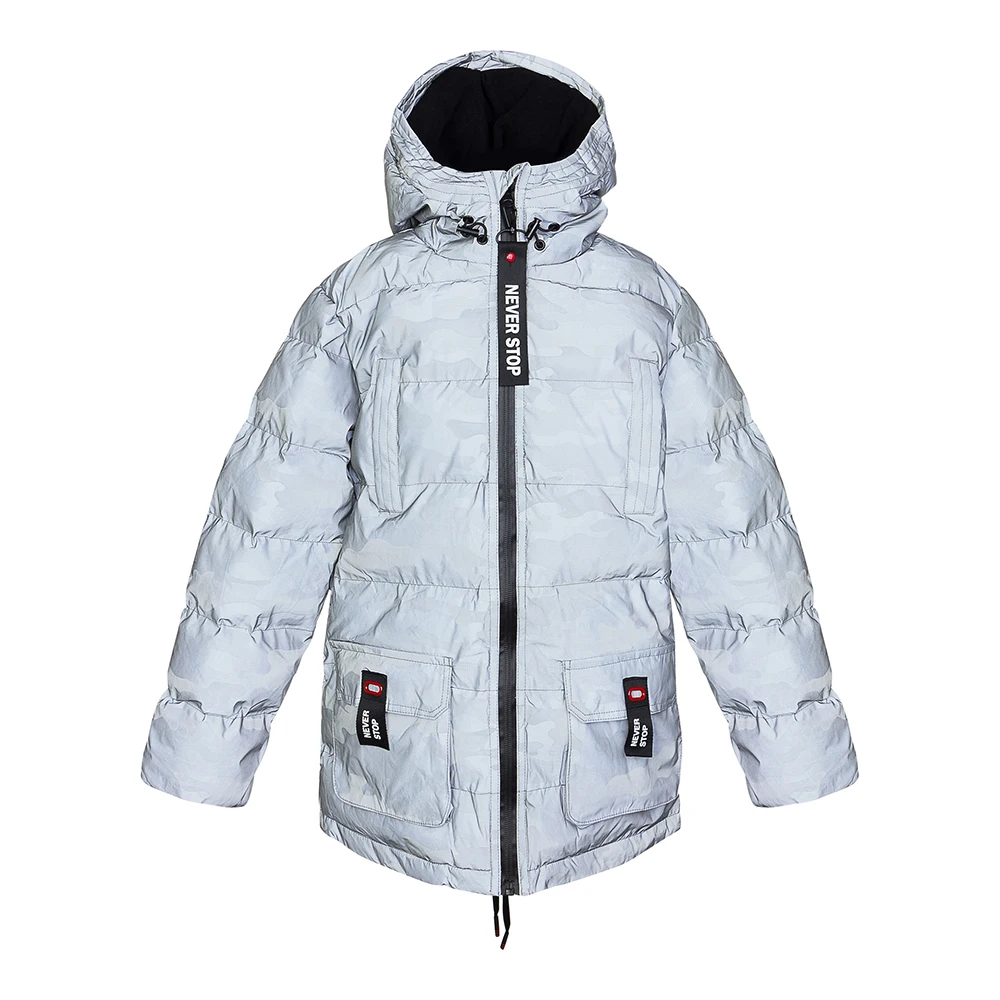 Stilnyashka Fashion Brand Children Wear Designer Silver Winter Jackets Kids Boys Coat