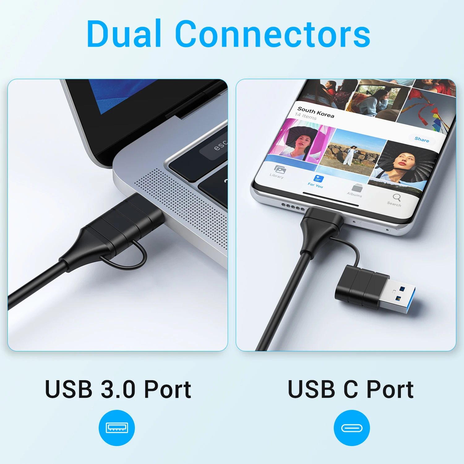 8in1 USB C Hub 5Gbps Type C Docking Station 15W Wireless Fast Charging TF/SD Card Reader QC/PD Power Inlet For Phone Computer