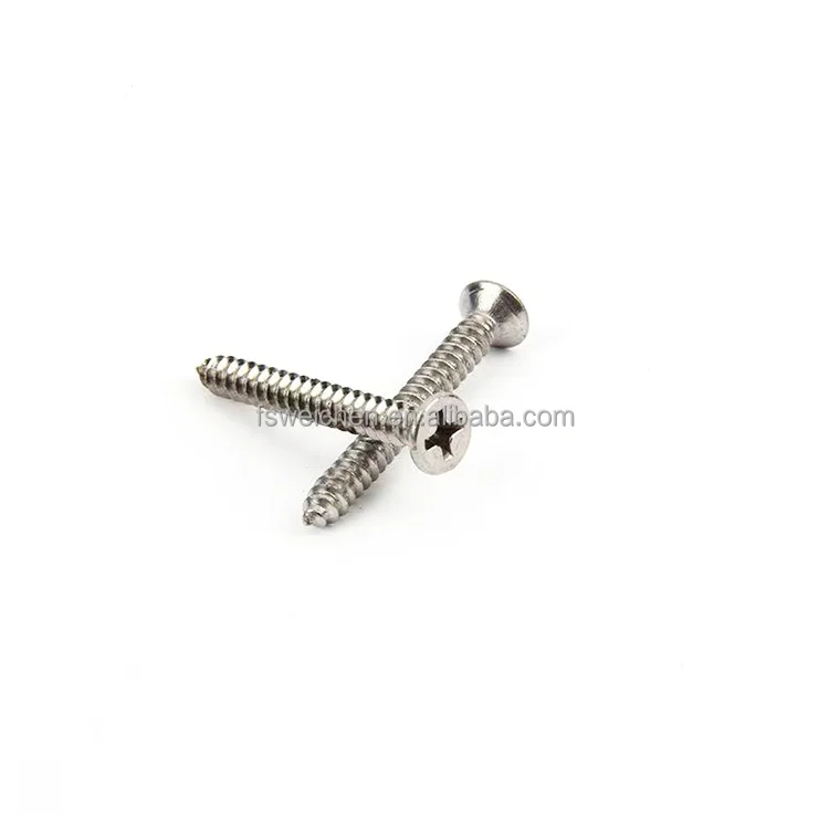 Stainless steel self tapping screw countersunk flat head DIN 7981 screws