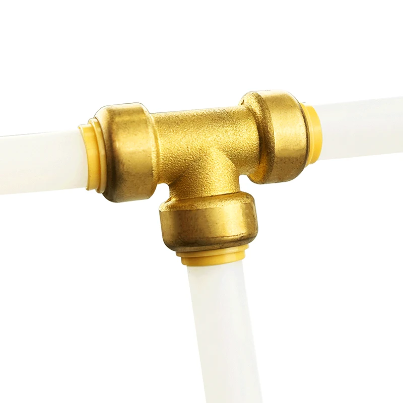 Plumbing material Lead free brass sharkbite push fit fittings pex pipe copper pipe/straight push fitting