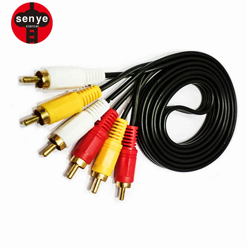  1 5 м Лидер продаж с завода аудиокабель RCA m/Mx3 позолоченный 3rca для кабелей по оптовой