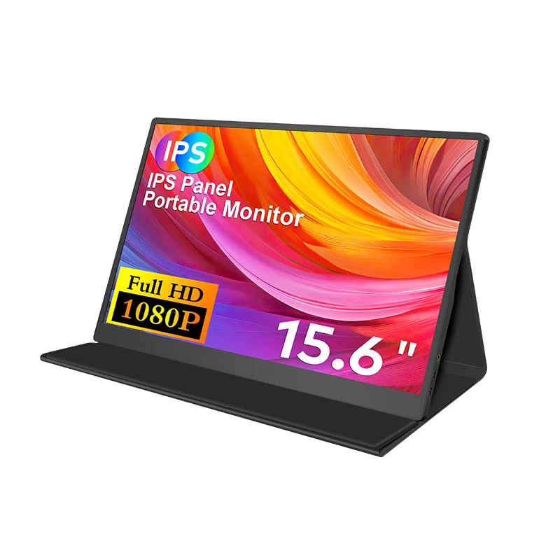 High cost-effective FULL HD 1080P 60Hz IPS LCD 15.6 Inch Portable Monitor with USB C and HDMI Ports