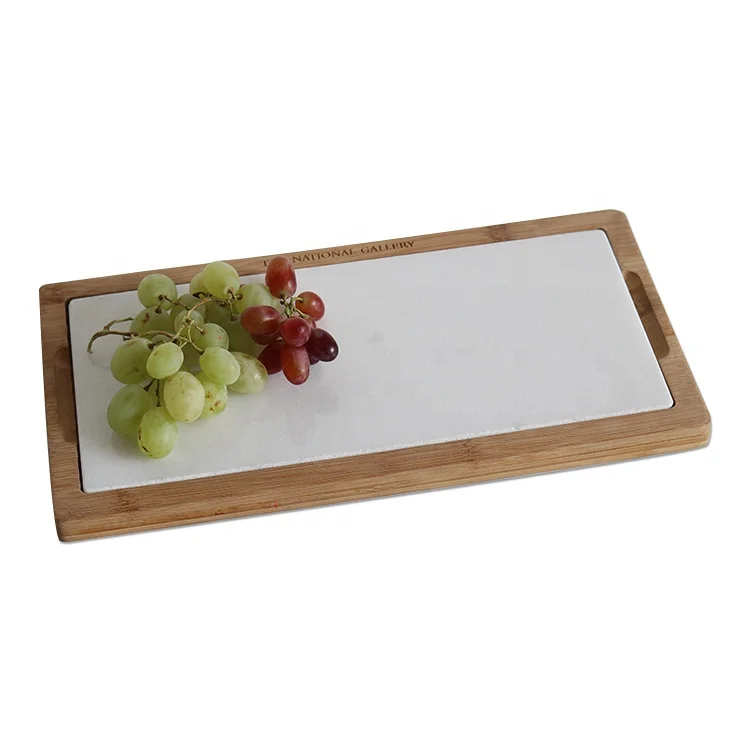 Creative Natural Rustic Handmade Marble Wooden bamboo Cutting Cheese Board and knife set