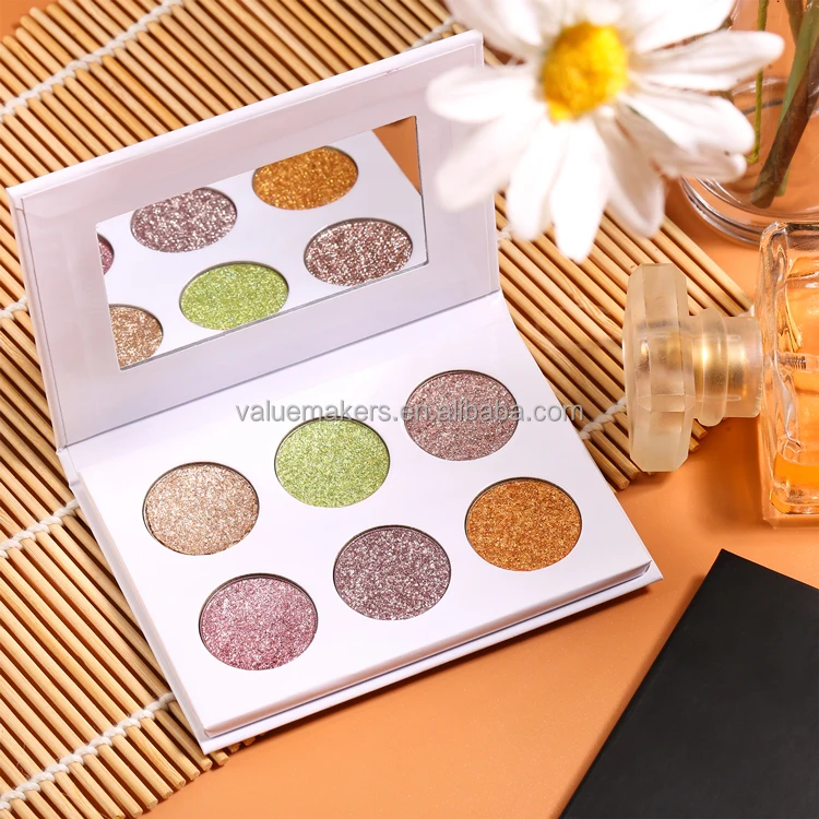 Private label 38 colors DIY eyeshadow palette 3-6 pan your own design multicolored diamond eyeshadow duochrome rainbow eyeshadow