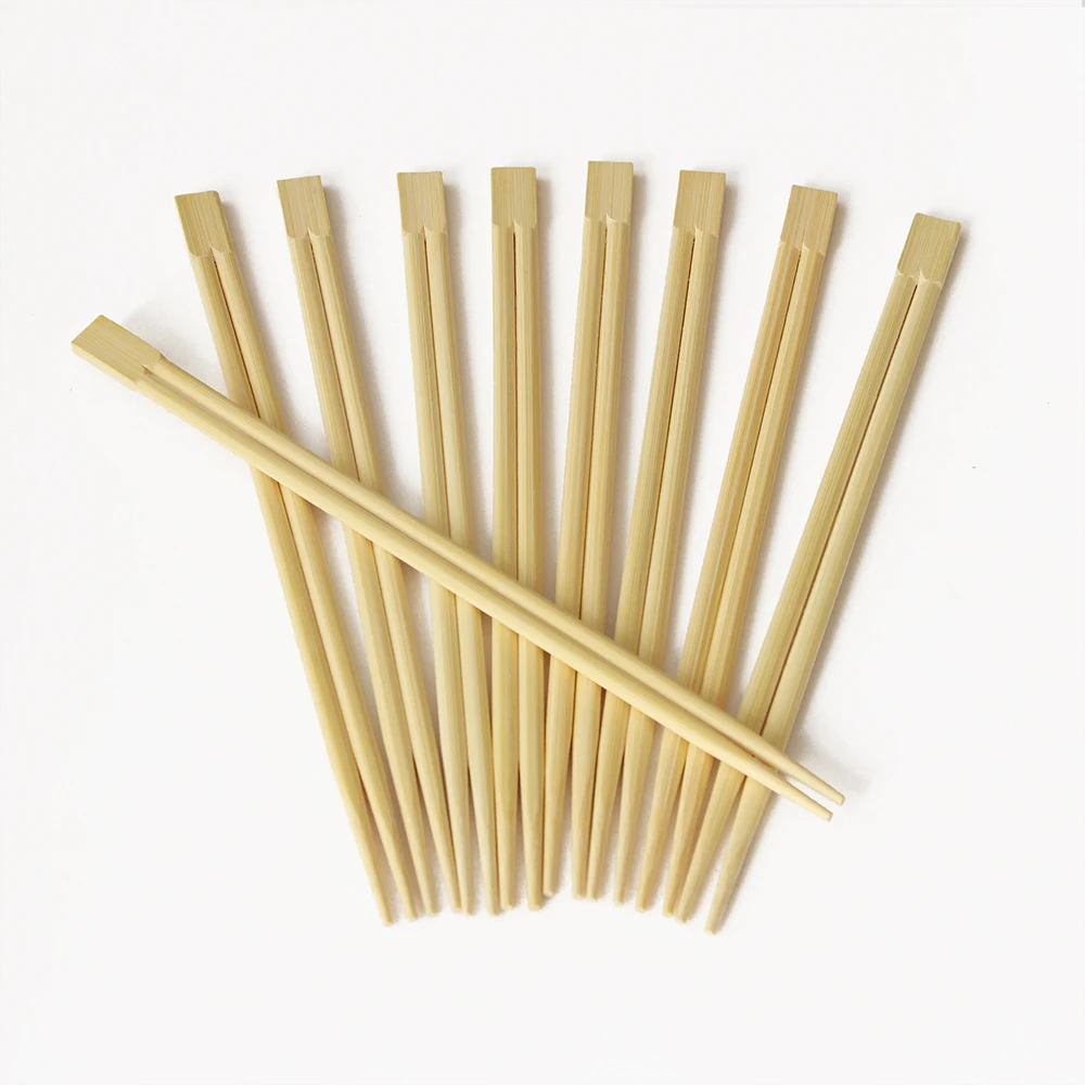 Factory Wholesale Bamboo Chopsticks Natural Eco-Friendly 21cm Disposable Paper Wrapped Twin Bamboo Chopsticks
