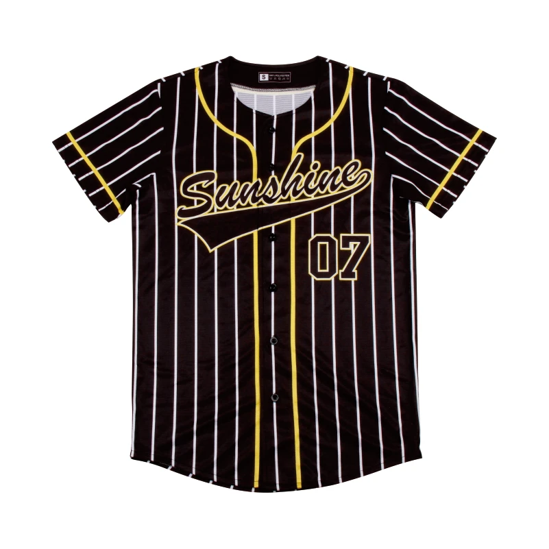 Quickly Customize Your Design Casual Fashion Striped/Plaid/Solid Color Printing/Embroidered Baseball Uniform Jersey