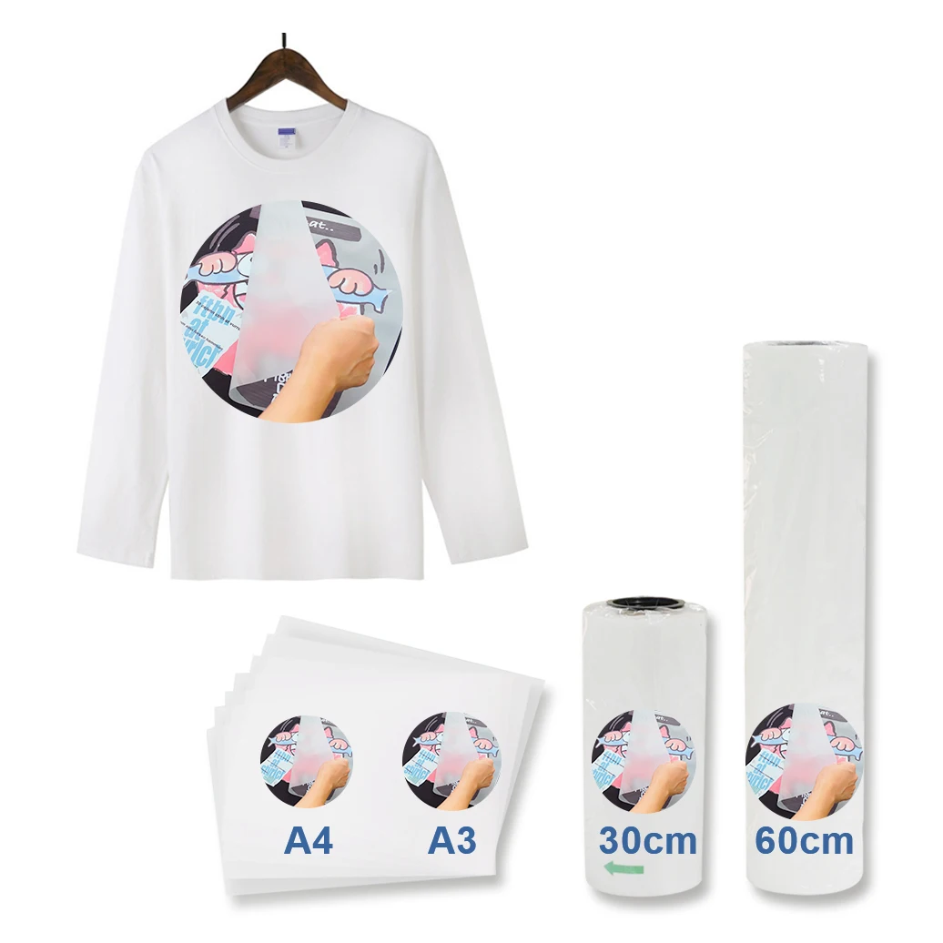 Wholesale Applying Custom Brand Name Logo Cartoon Plastiso A3 DTF 60CM 3D Heat Press Transfer Stickers Labels Vinyl for T Shirts