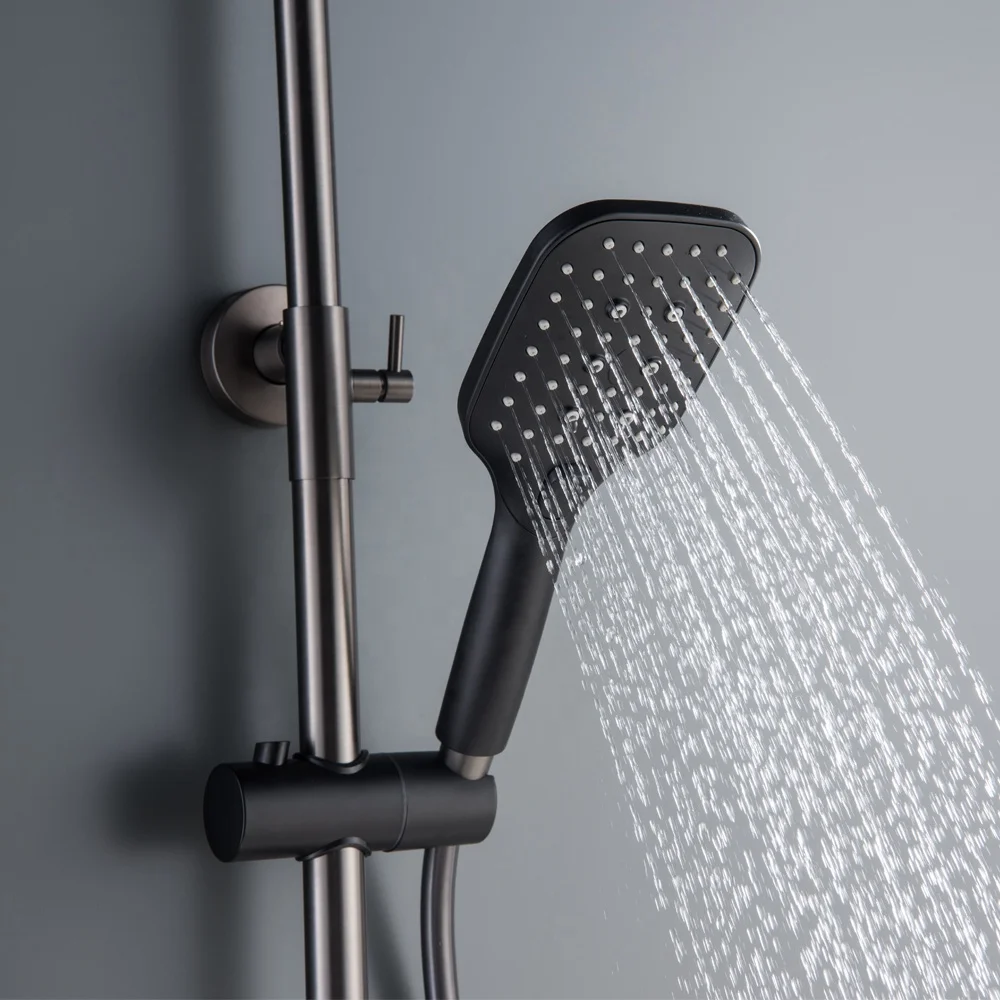 Momali hot metal gun bathroom shower set faucet hot design water saving bath mixer faucet wall mounted shower faucet