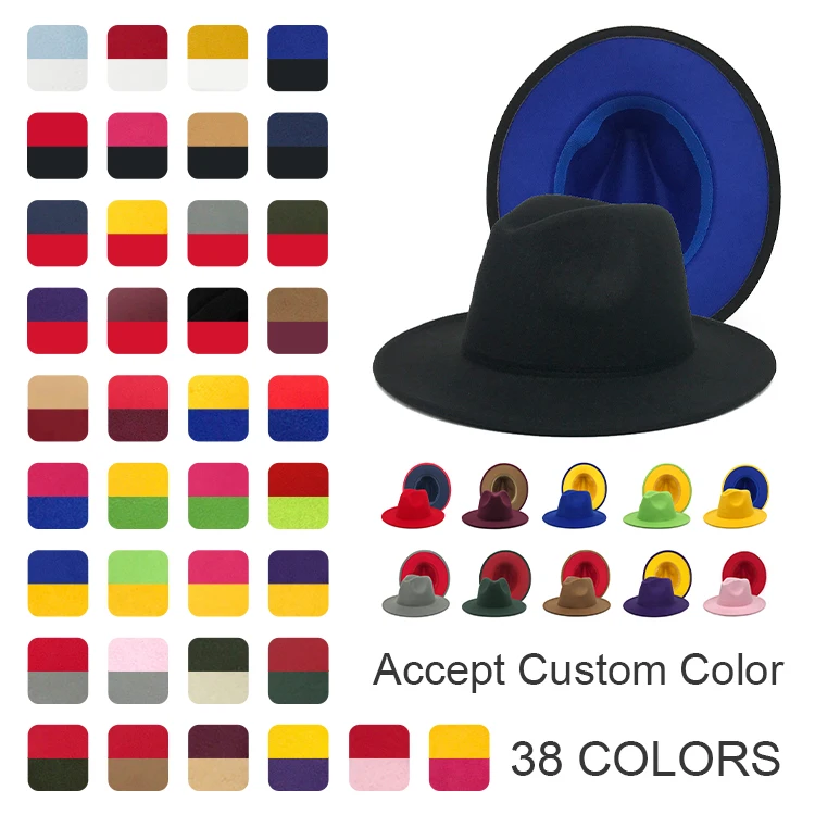 wholesale 2021 Fedora Hats for Women Men Party Music Festival Fashion fedora hats