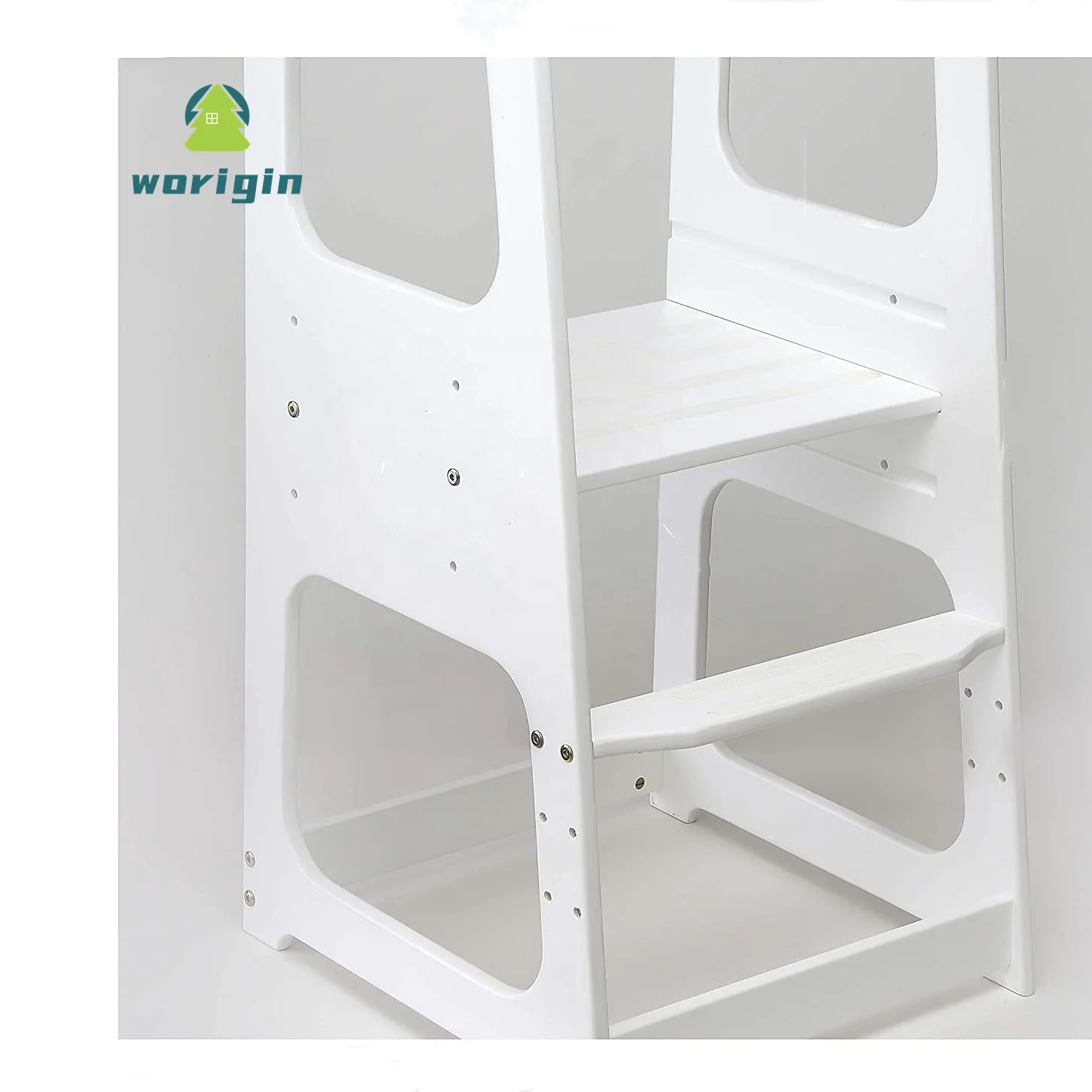 
hot sale bamboo kids step ladder stool kitchen helper learning tower for toddlers 
