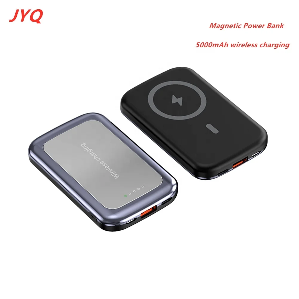 Slim 5000mah smart wireless powerbank battery charger mobile Mini power bank 5000mah case magnetic wireless power banks