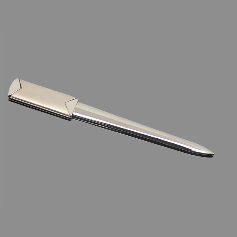 Metal Zinc Alloy Chrome Plated Long Envelope Maker Cutter Knife Letter Opener Slitter