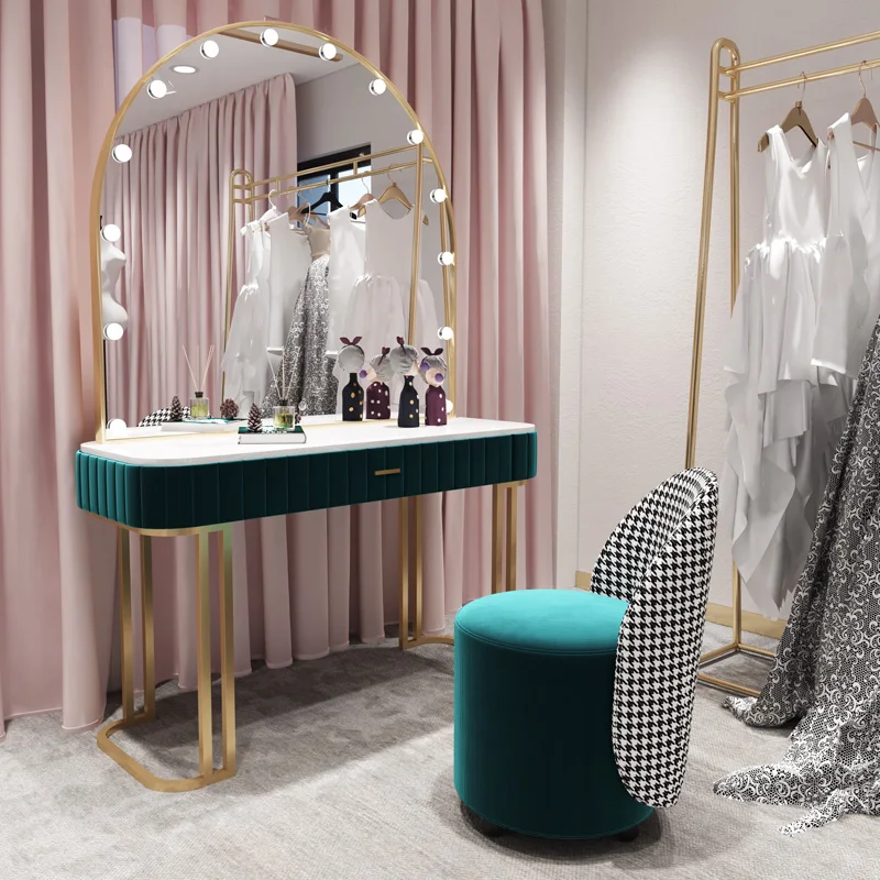 Modern Design Professional Makeup Artist Table Studio Dressing Table with Light for Nail Art Bridal Shop & Beauty Salon Use