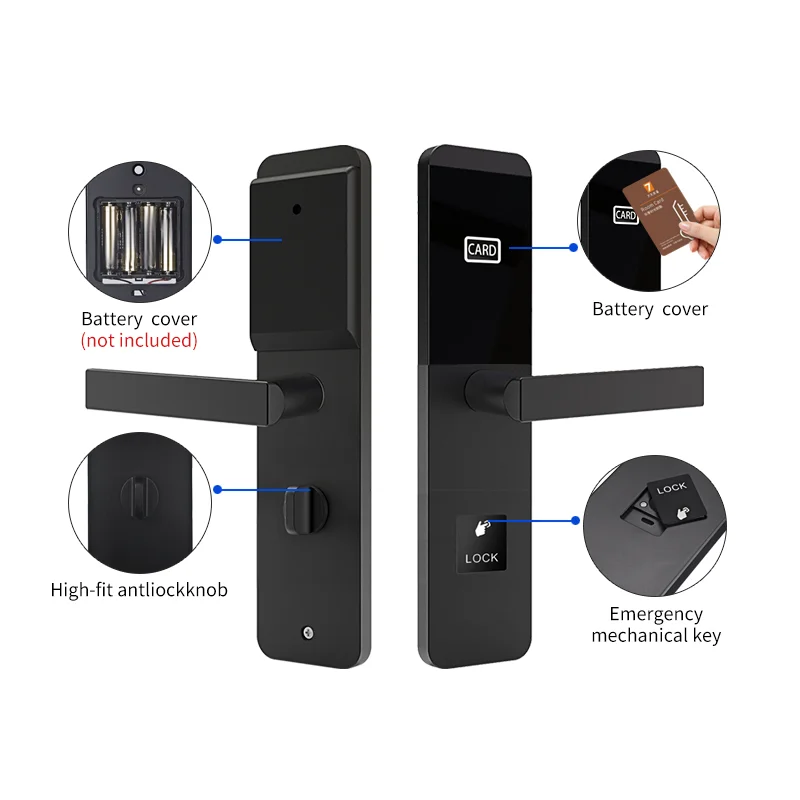 RFID электронная система управления доступом для отеля умный дверной замок A7RF с толстым противоугонным болтом