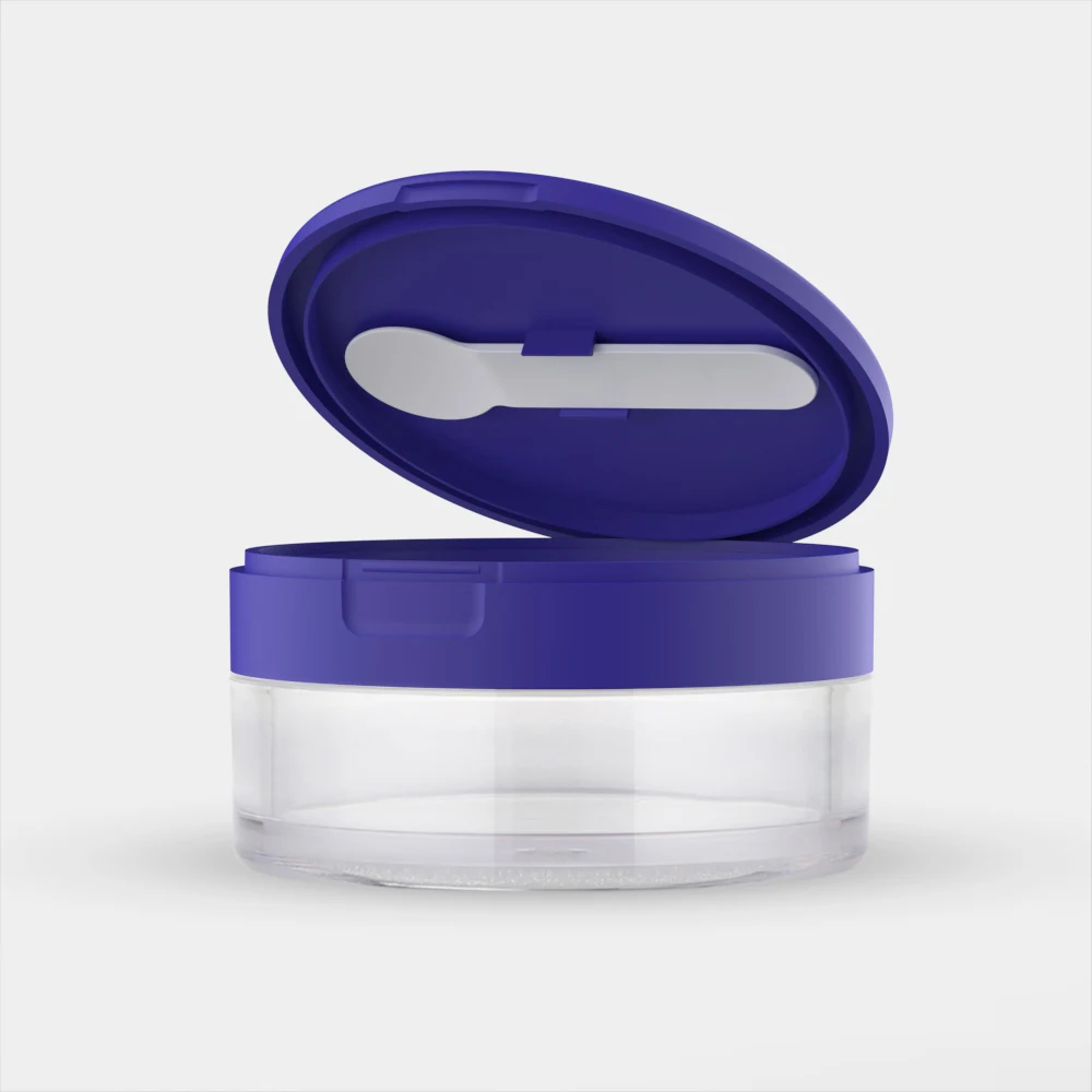 2023 New Arrival 3oz 4oz PETG face skin care mask cream Jar 120g 150g 200g 250g with flip top lid spatula cosmetic packaging