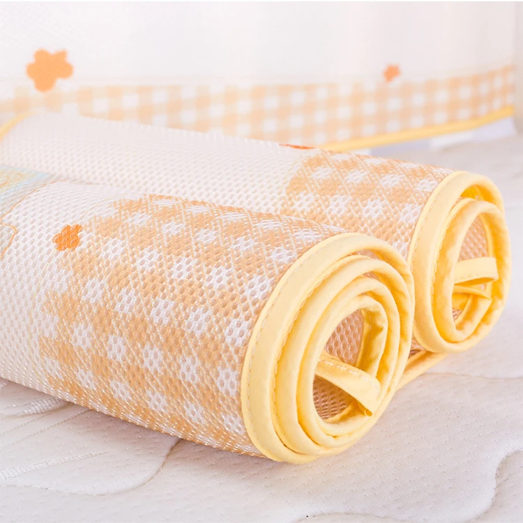 hot sale  mesh fabric universal use baby soft breathable crib bumper sets for comfortable