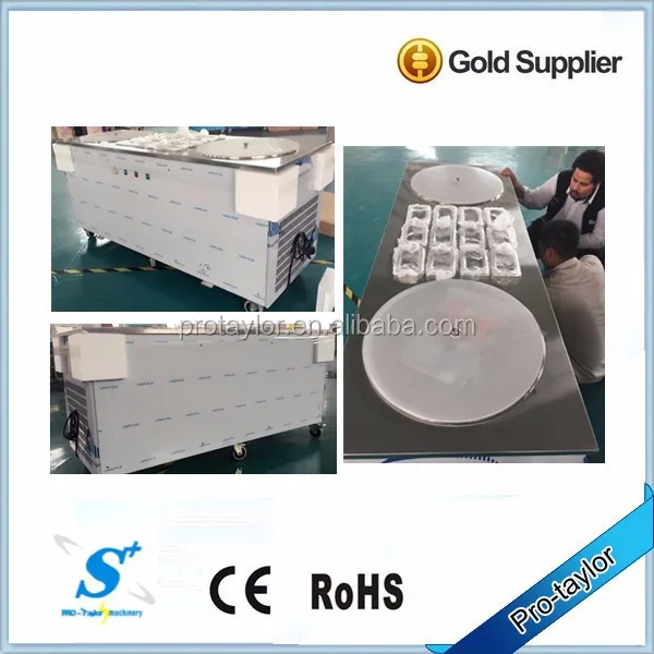 Quick Freezing Ice Cream Rolling Machine High Power Rate Commercial Fry Ice Cream Machine