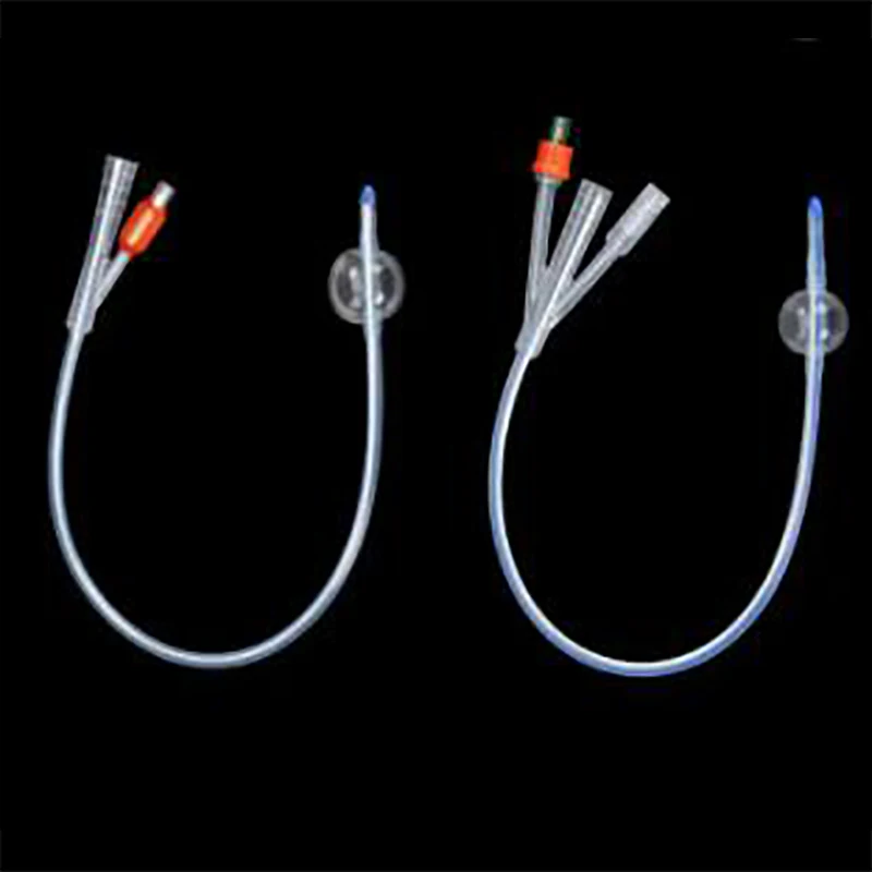 Medical Disposable Latex Silicone Urethral Catheter Double Lumen Urinary Foley Urine Catheters Lubricath Catheter For Male