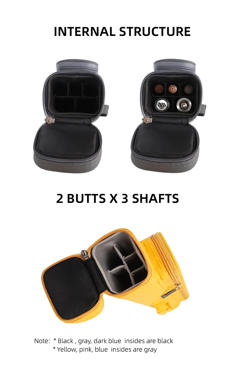 New market bright color, with front pocket can hold billiard accessories, professional cue case billiard