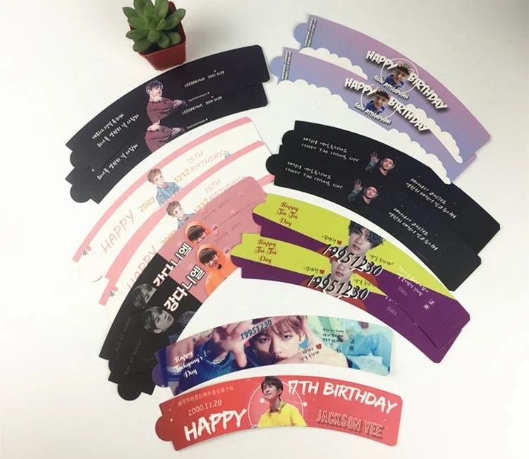 
500pcs can print your logo white paper 5cm H custom printed paper cup sleeves 