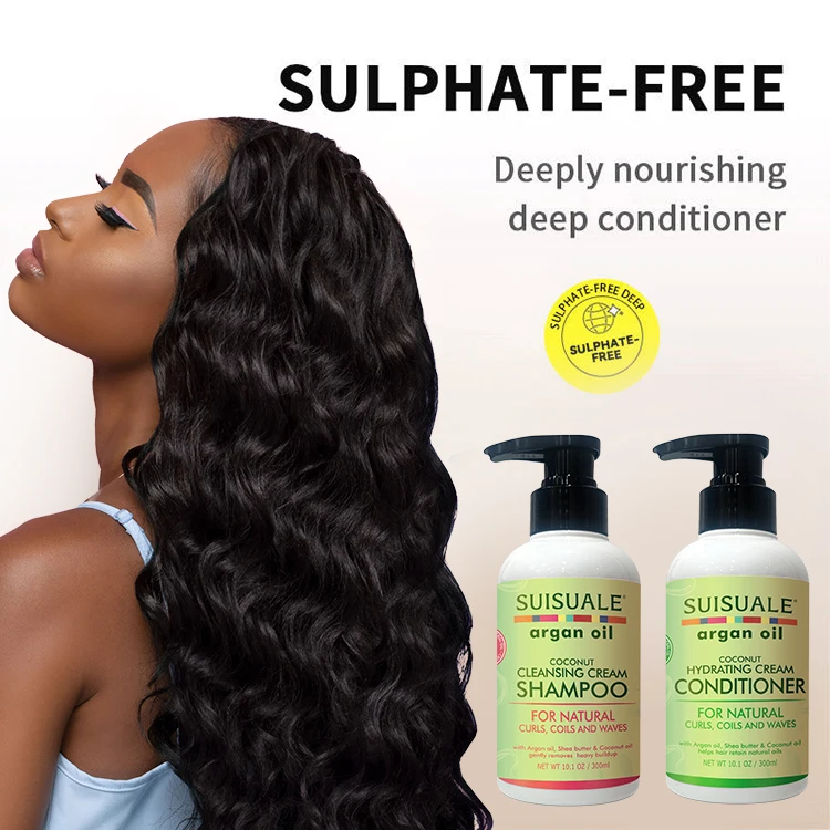 Wholesale Natural Moisturizing Damage Repaired Organic Hair Care Conditioner Argan Oil Shampoo Set