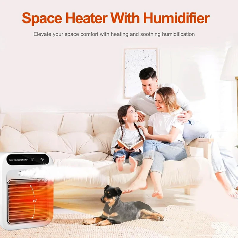 500ml Water Spray Cooling Small Room Air Cooler Fan Outdoor Cooling Rechargeable Air Cooler DC Portable Touch Screen Wireless 25