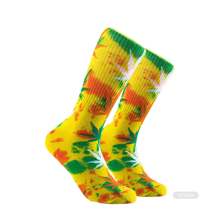 colorful cotton tye dye womens socks custom logo design tie dye sports socks for women