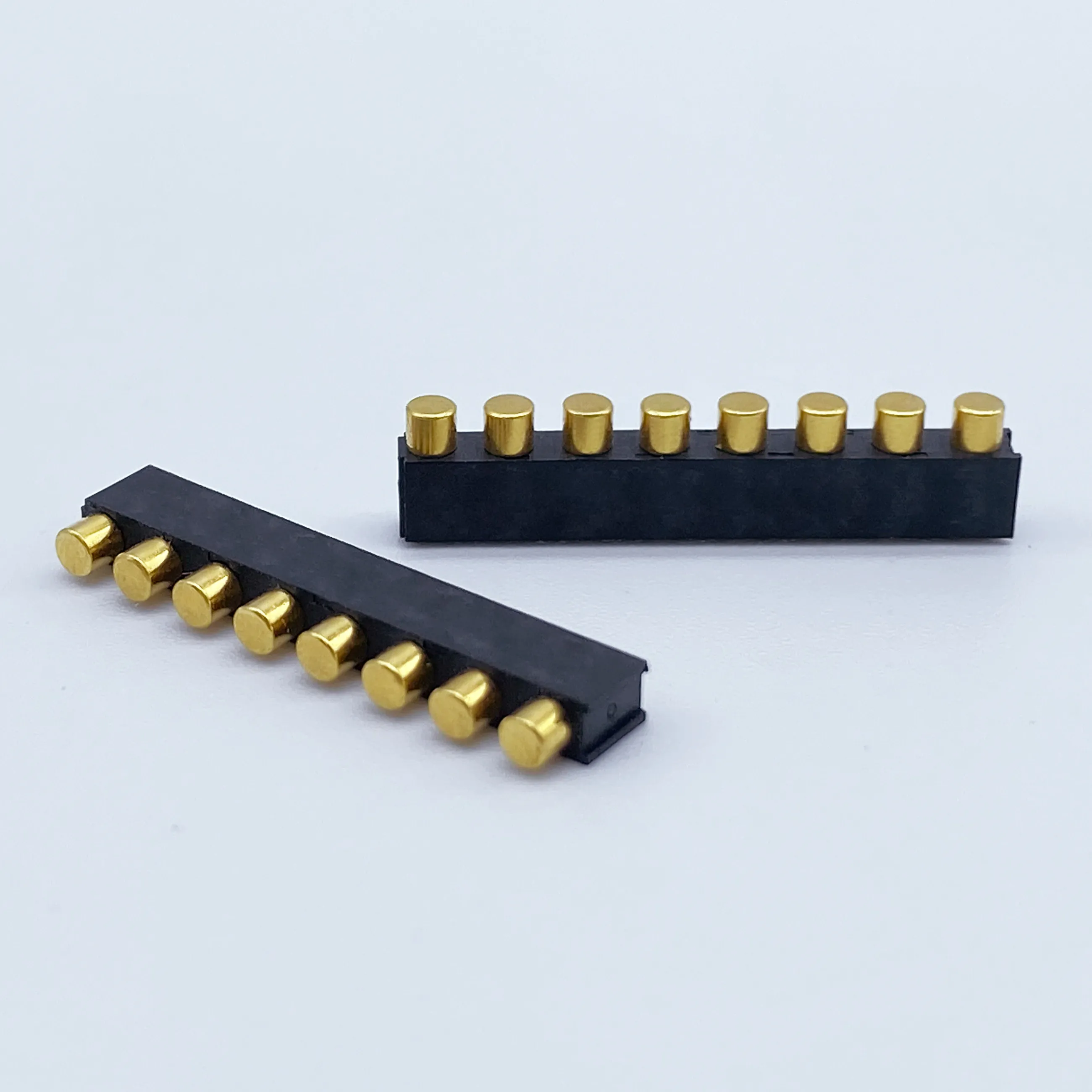 
Manufacturer Male and Female Socket Pogo Pin Connector 8pin 4mm Pitch Spring Loaded 10moq USB PCB Cable Battery Adaptor 