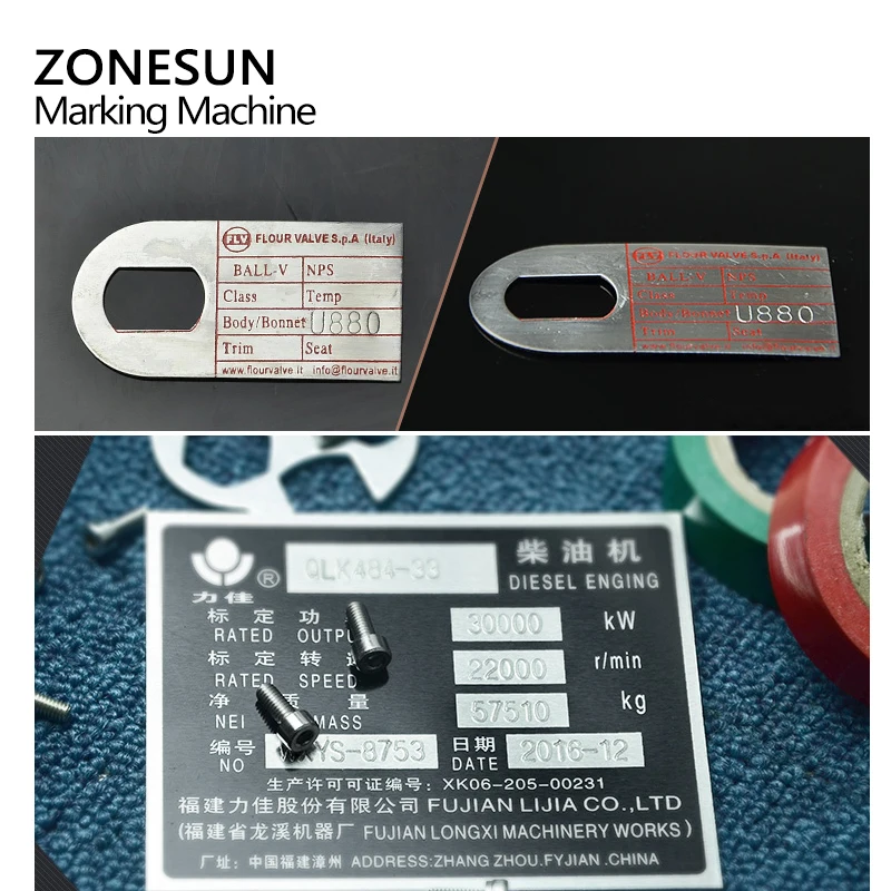 ZONESUN 4MM Manual  Embosser Metal Stainless Steel Stamping Printer Dog Tag Embossing Nameplate Marking Equipment Labels Tools