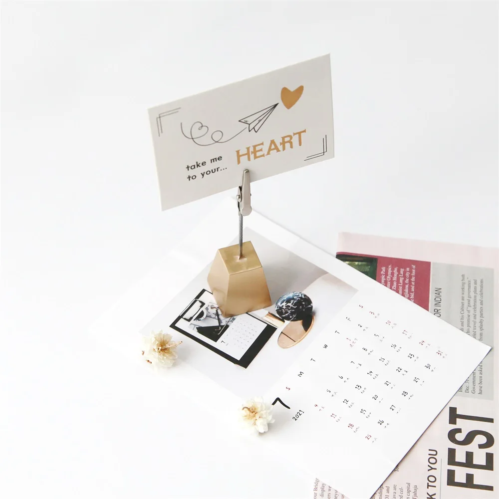 MAXERY Place Card Holder Table Number CardStand for Restaurants Memo Clip Weddings Banquets and