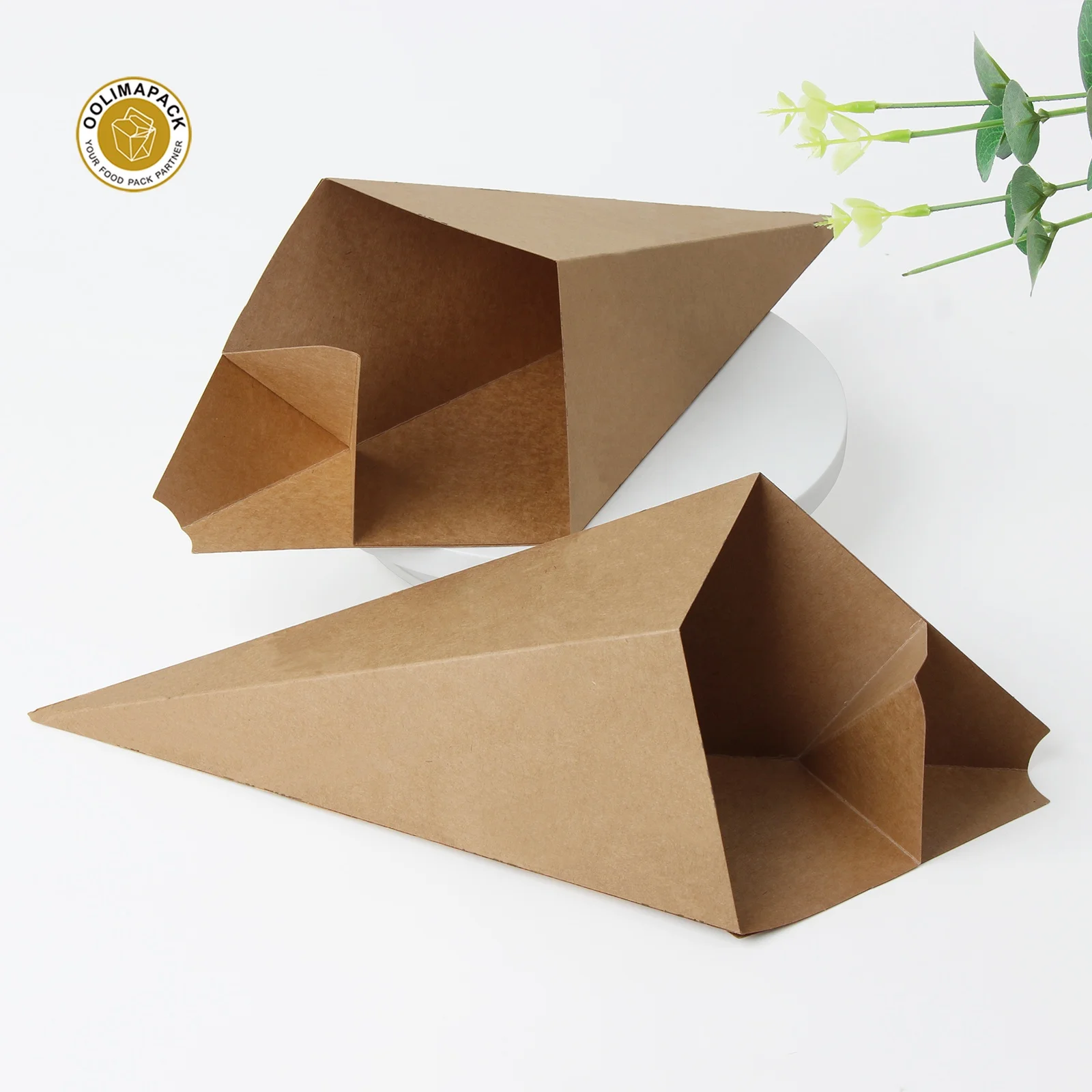 Wholesale customized disposable packaging conicals churros chips french fry waffle ice cream paper cone with Souce tray